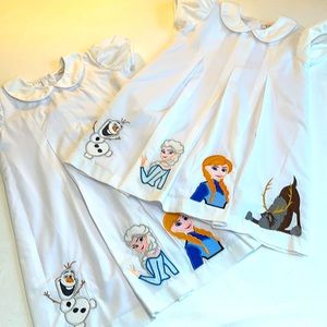 Girls Embroidered Dress Frozen!